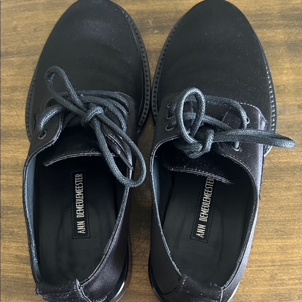 Ann Demeulemeester Black Men's Derby Lace-Up Shoes